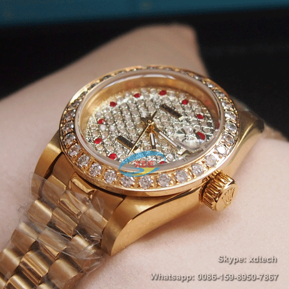 Hot Seller Rolex Watches Full Diamond Watches Couple Watches All Colors Avaliable