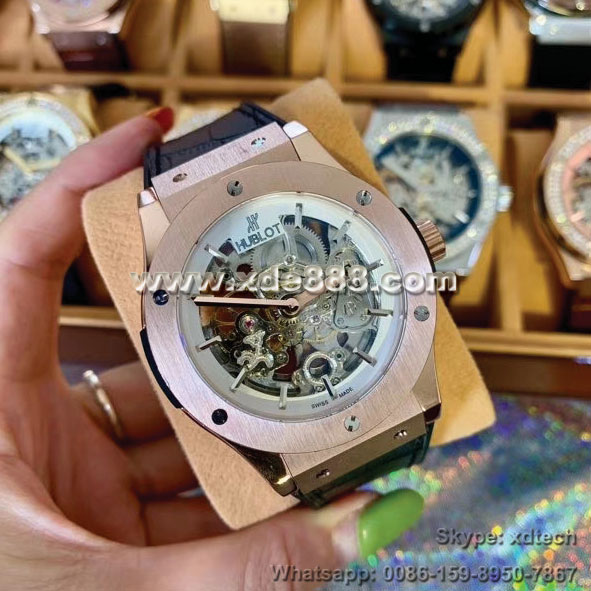 Best Seller Hublot Wrist Tourbillon Watches Leather or Stainless Steel Belt
